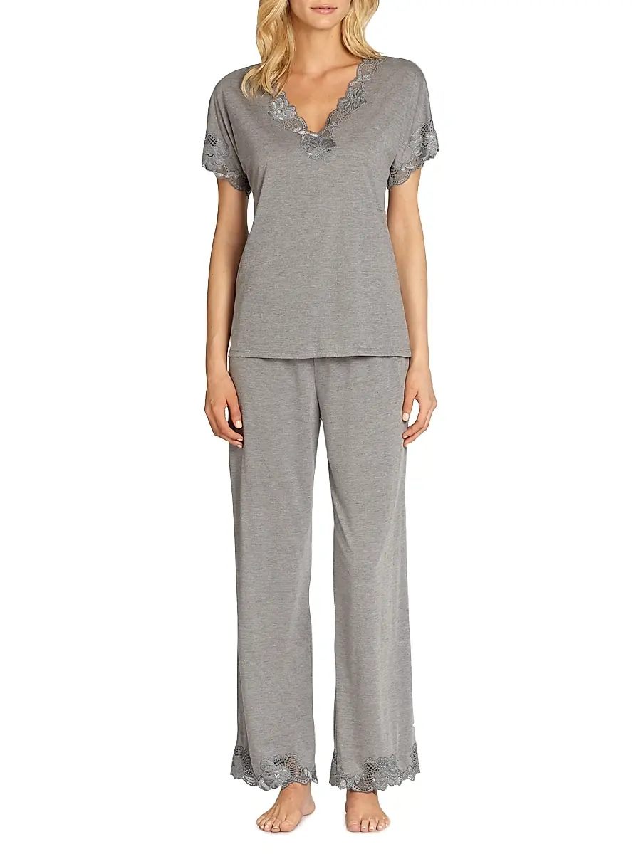 Natori Women's Zen Floral Jersey Pajamas | Thumbnail 3 Natori Women's Zen Floral Jersey Pajamas | Thumbnail 3