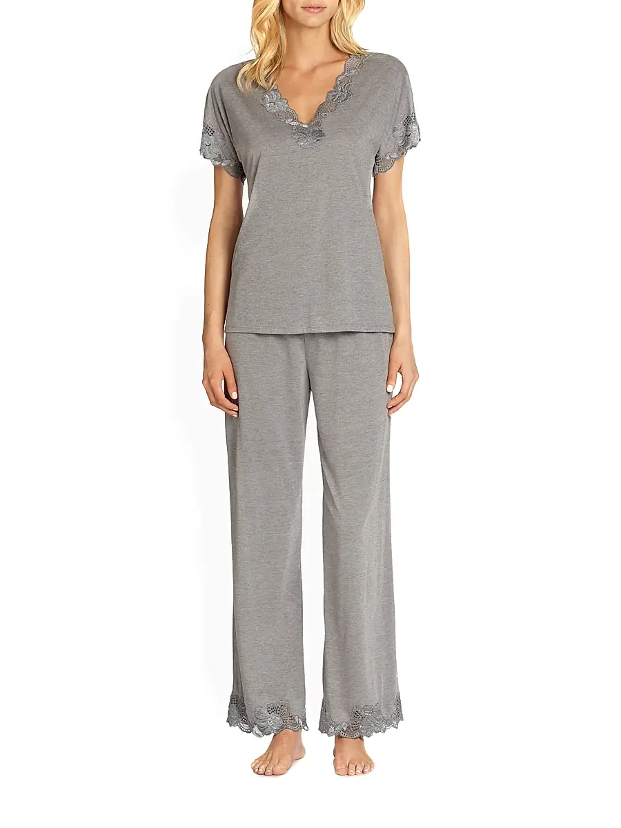 Natori Women's Zen Floral Jersey Pajamas
