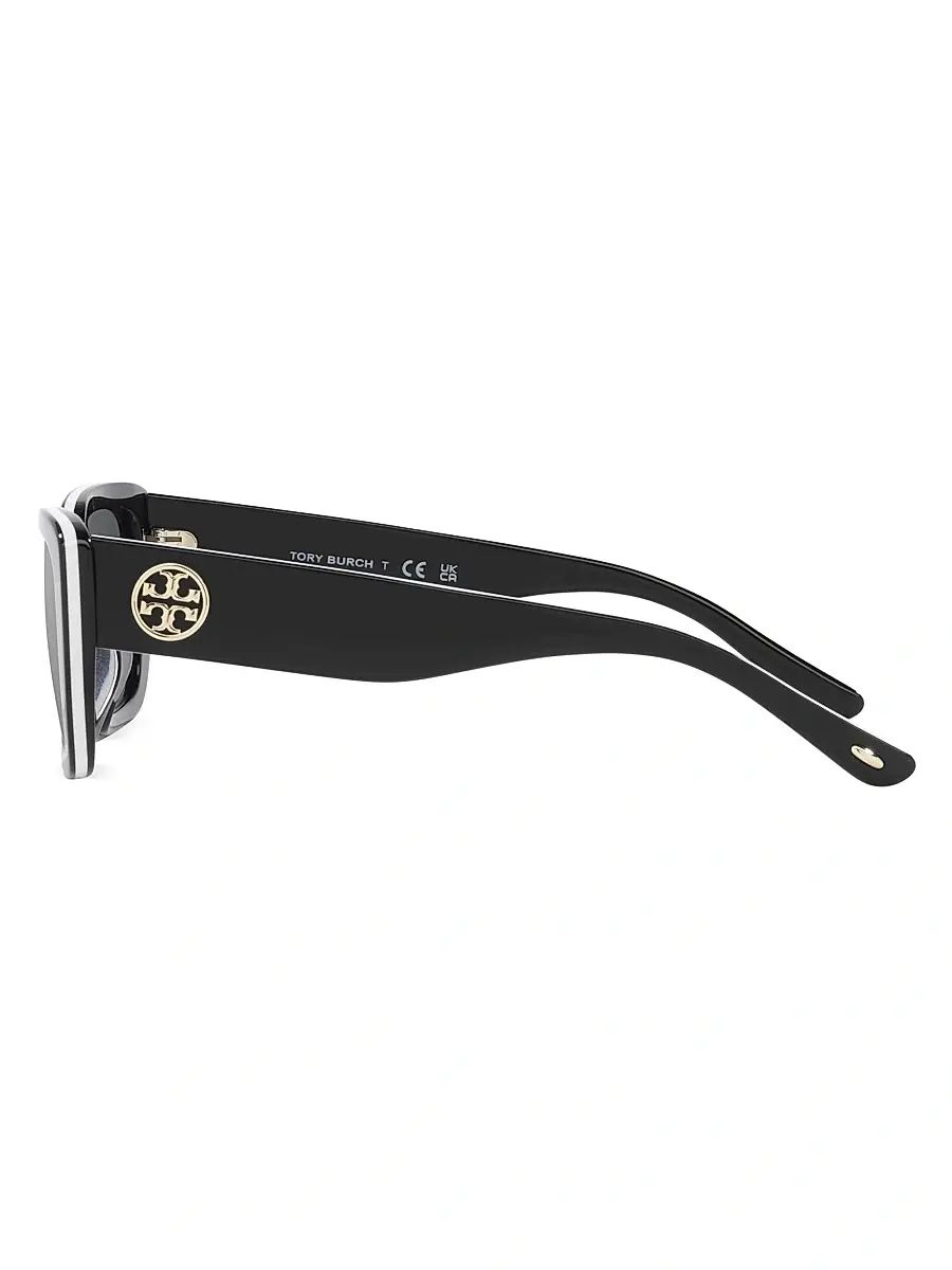 Tory Burch Women's 51MM Square Sunglasses - White | Thumbnail 4 Tory Burch Women's 51MM Square Sunglasses - White | Thumbnail 4