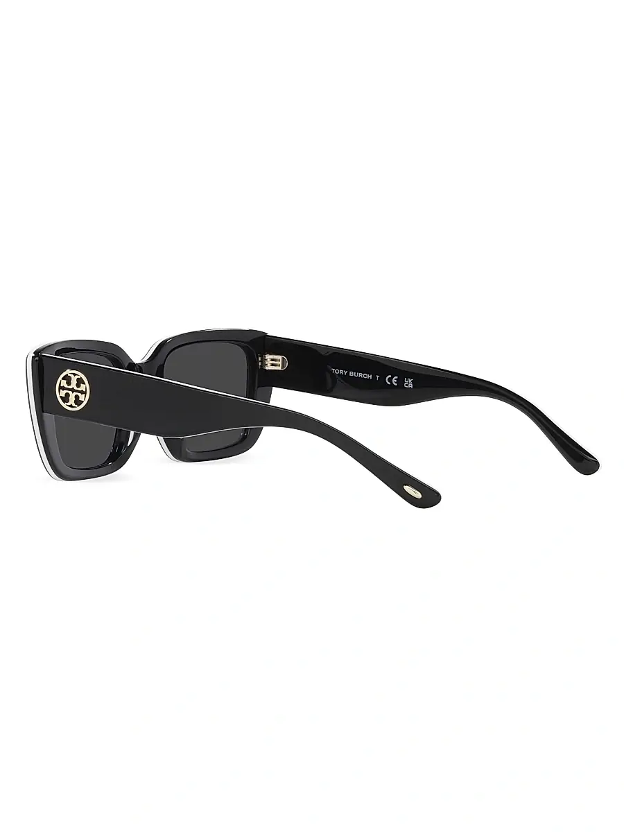 Tory Burch Women's 51MM Square Sunglasses - White | Thumbnail 5 Tory Burch Women's 51MM Square Sunglasses - White | Thumbnail 5