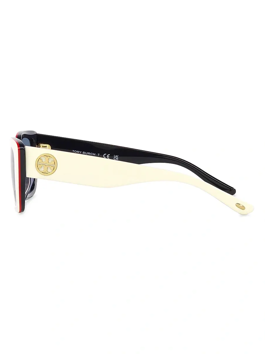 Tory Burch Women's 51MM Square Sunglasses - White | Thumbnail 9 Tory Burch Women's 51MM Square Sunglasses - White | Thumbnail 9