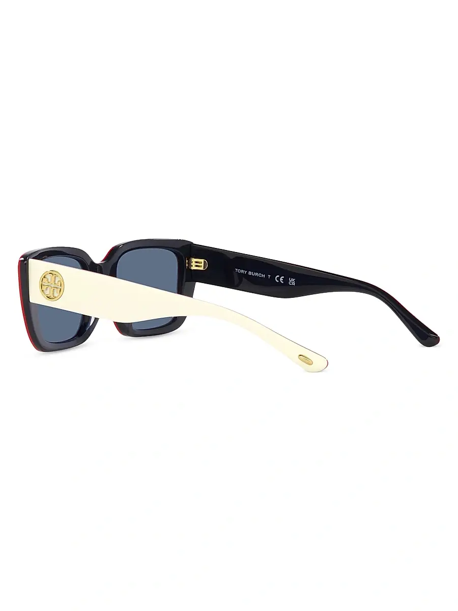 Tory Burch Women's 51MM Square Sunglasses - White | Thumbnail 10 Tory Burch Women's 51MM Square Sunglasses - White | Thumbnail 10