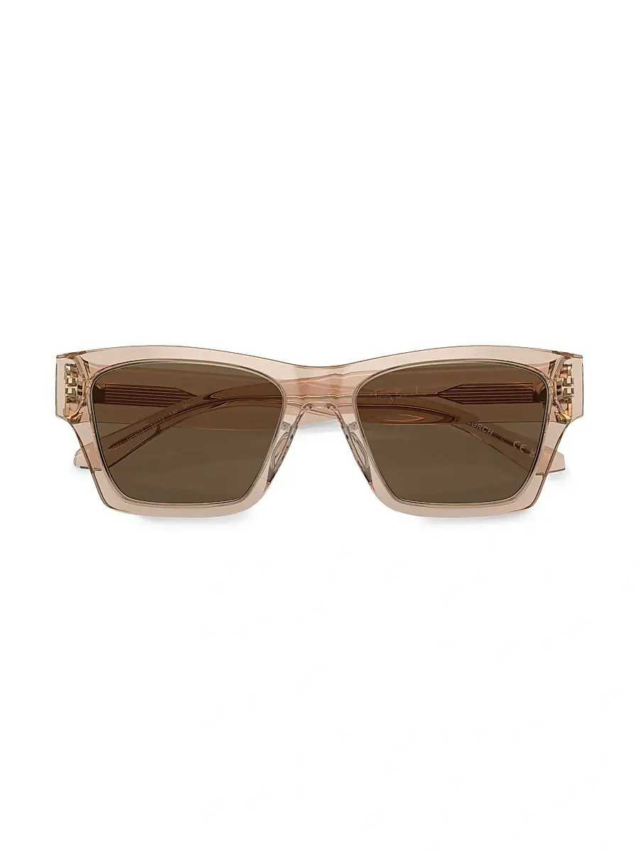 Tory Burch Women's 52MM Square Sunglasses - Transparent | Thumbnail 6 Tory Burch Women's 52MM Square Sunglasses - Transparent | Thumbnail 6
