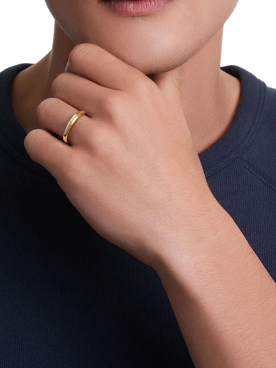 David Yurman Men's DY Classic Band in 18k Gold - Yellow Gold | Thumbnail 2 David Yurman Men's DY Classic Band in 18k Gold - Yellow Gold | Thumbnail 2