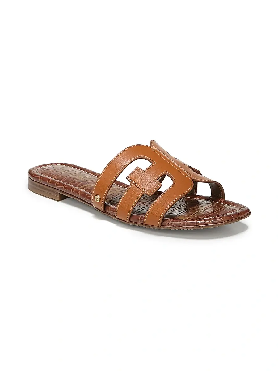Sam Edelman Women's Bay Flat Leather Sandals | Thumbnail 2