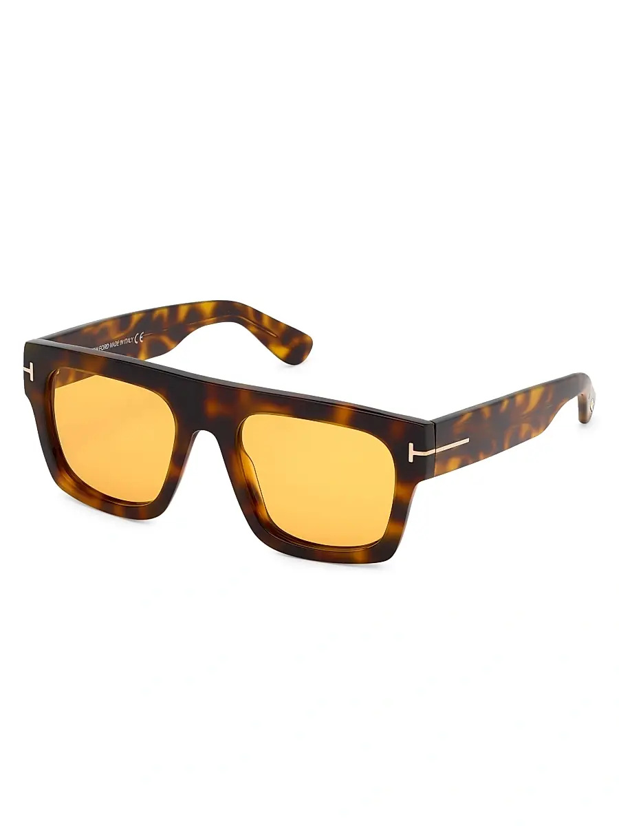TOM FORD Men's Fausto 53MM Square Sunglasses - White | Thumbnail 2