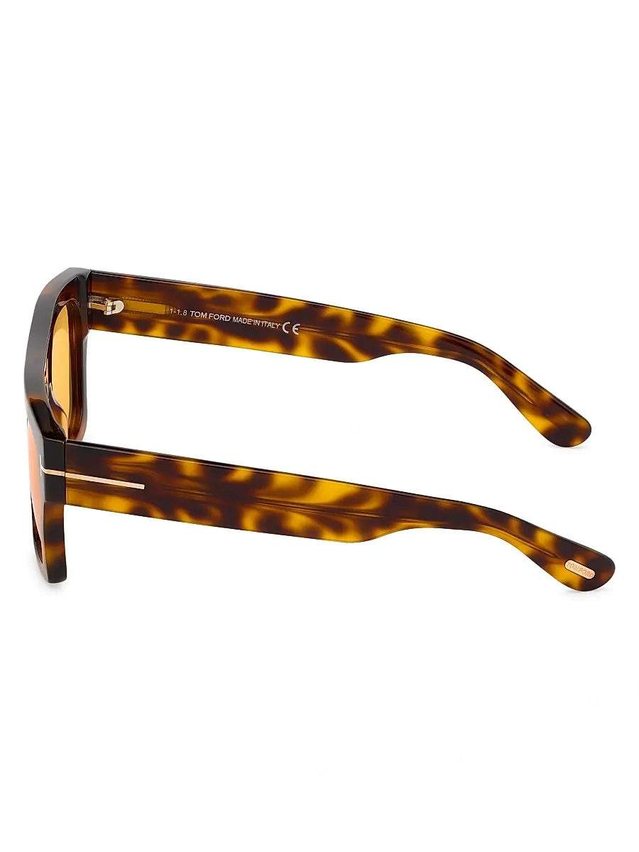 TOM FORD Men's Fausto 53MM Square Sunglasses - White | Thumbnail 4