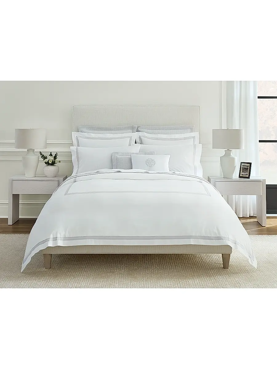 Sferra Estate Duvet & Sham Collection - White Sand European | Image 1 Sferra Estate Duvet & Sham Collection - White Sand European | Image 1