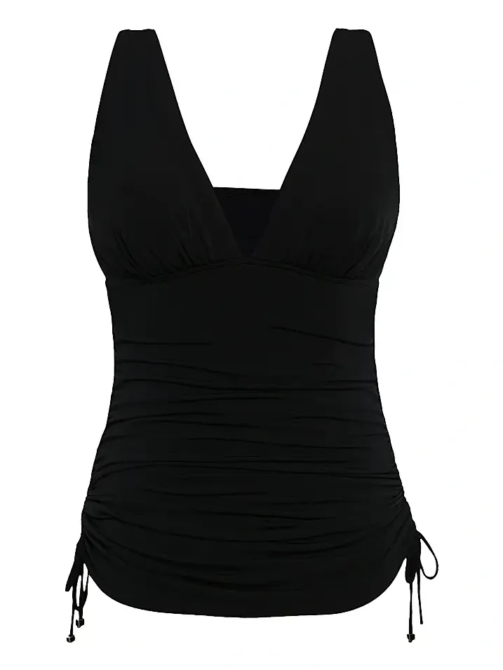 Women's Solids Dani Ruched Tankini Top