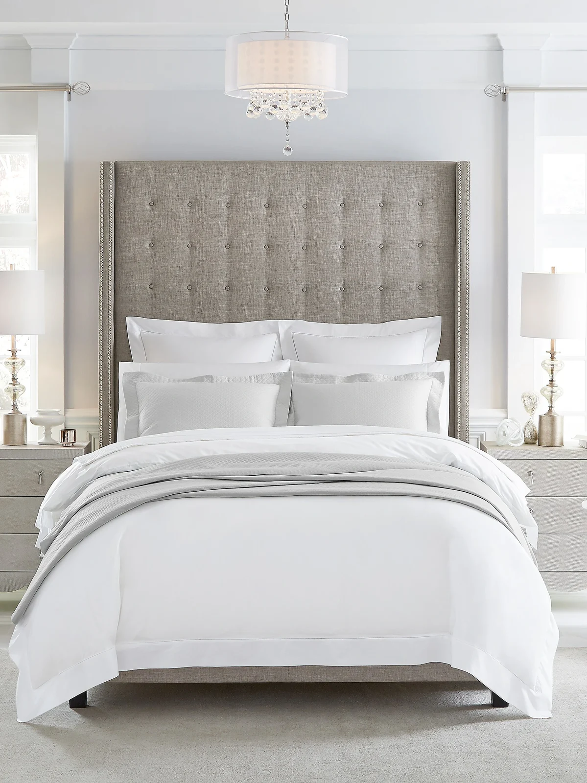 Sferra Giza 45 Sateen Duvet Cover & Sham Collection - White
