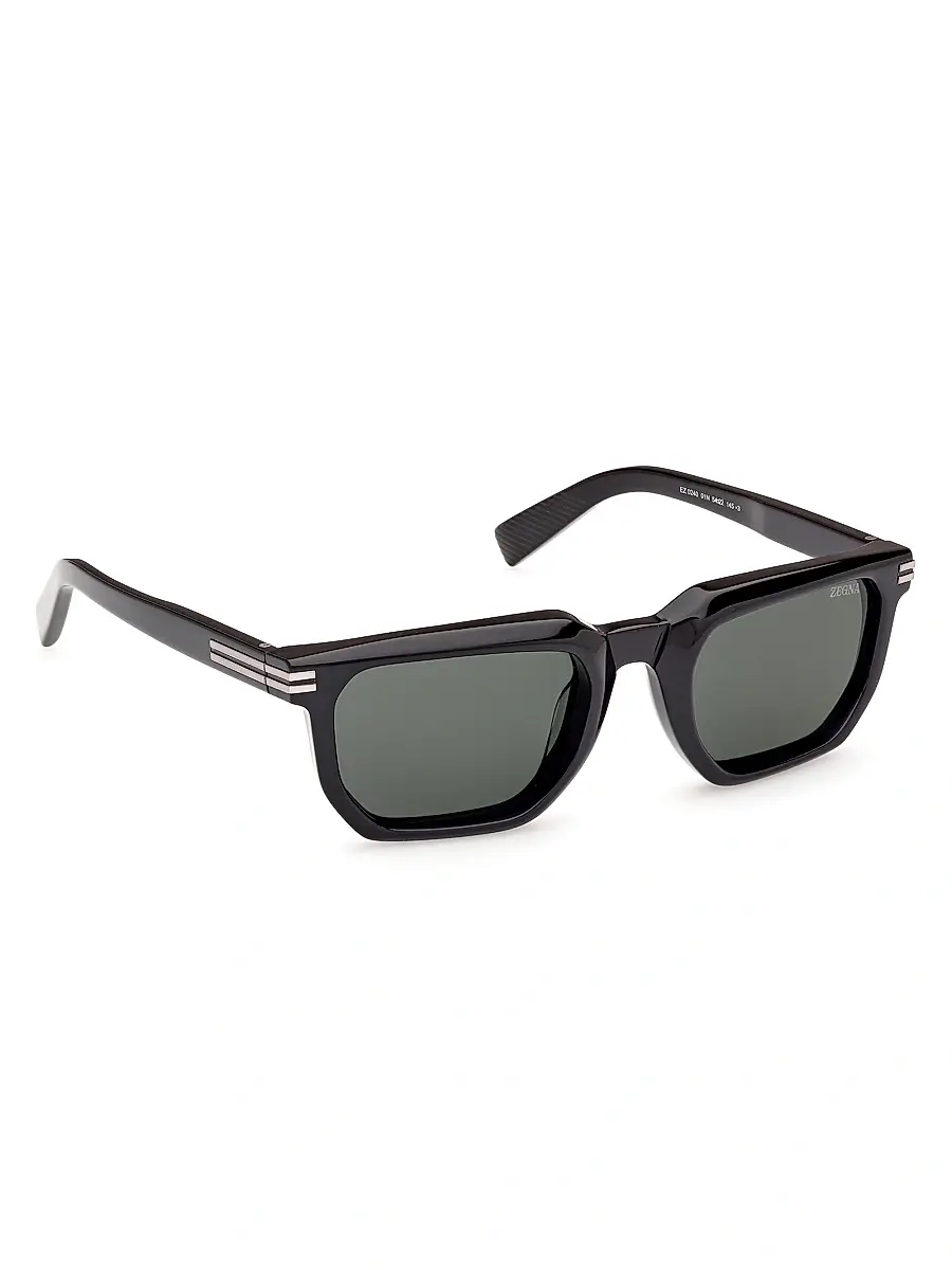 Zegna Men's 54MM Rectangular Sunglasses | Thumbnail 9 Zegna Men's 54MM Rectangular Sunglasses | Thumbnail 9