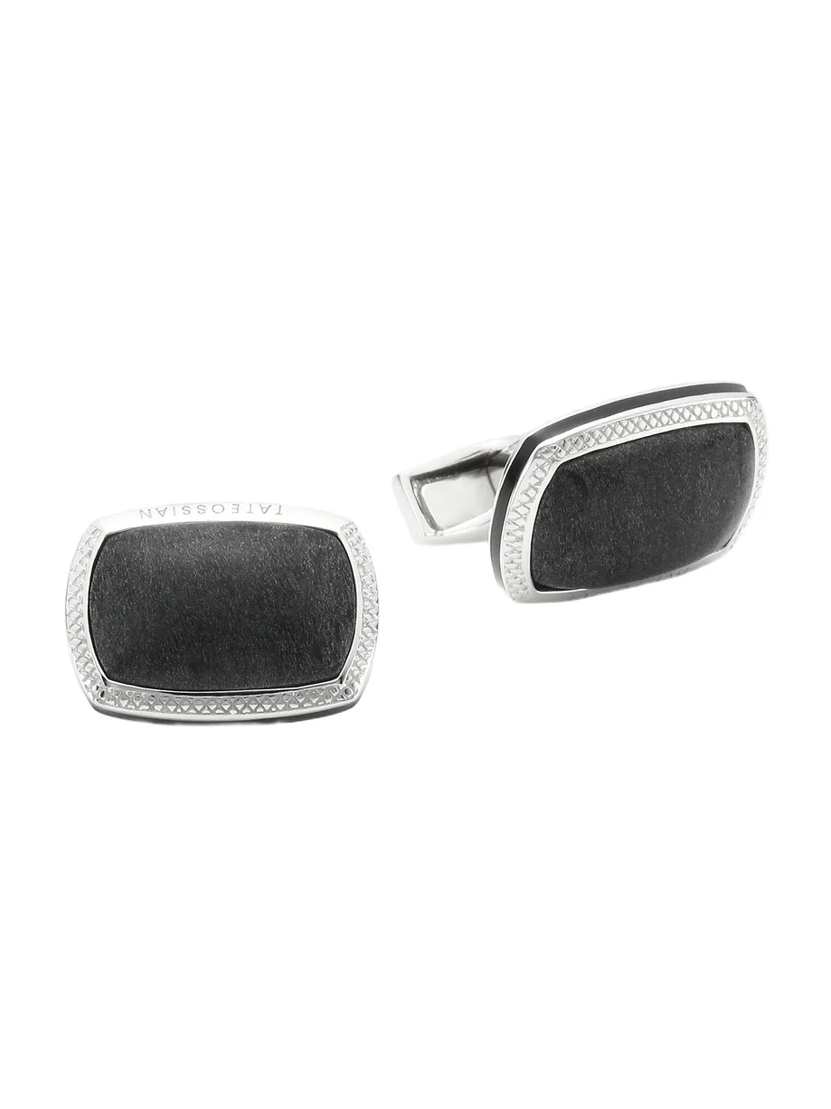 Men's Signature Pillow Onyx & Sterling Silver Cushion Cufflinks Men's Signature Pillow Onyx & Sterling Silver Cushion Cufflinks