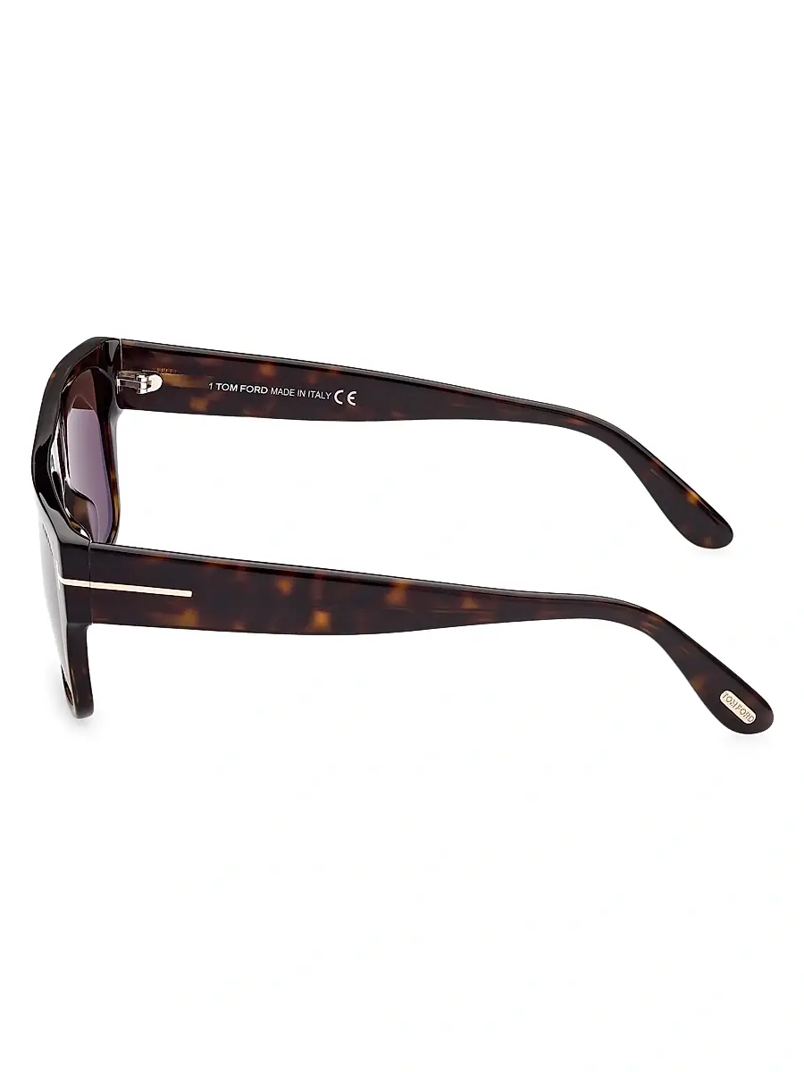 TOM FORD Men's Dunning-02 55MM Rectangular Sunglasses - Shiny Brown | Thumbnail 4 TOM FORD Men's Dunning-02 55MM Rectangular Sunglasses - Shiny Brown | Thumbnail 4