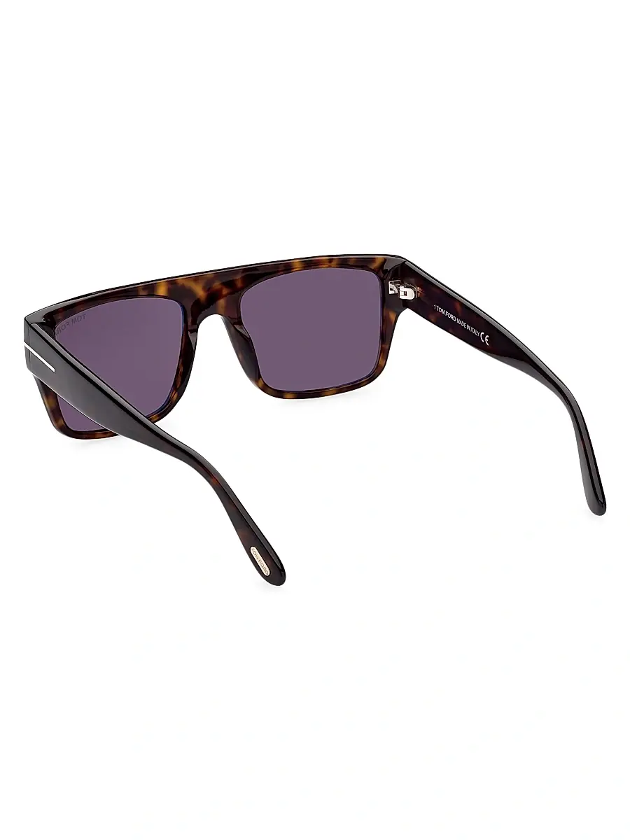 TOM FORD Men's Dunning-02 55MM Rectangular Sunglasses - Shiny Brown | Thumbnail 5 TOM FORD Men's Dunning-02 55MM Rectangular Sunglasses - Shiny Brown | Thumbnail 5