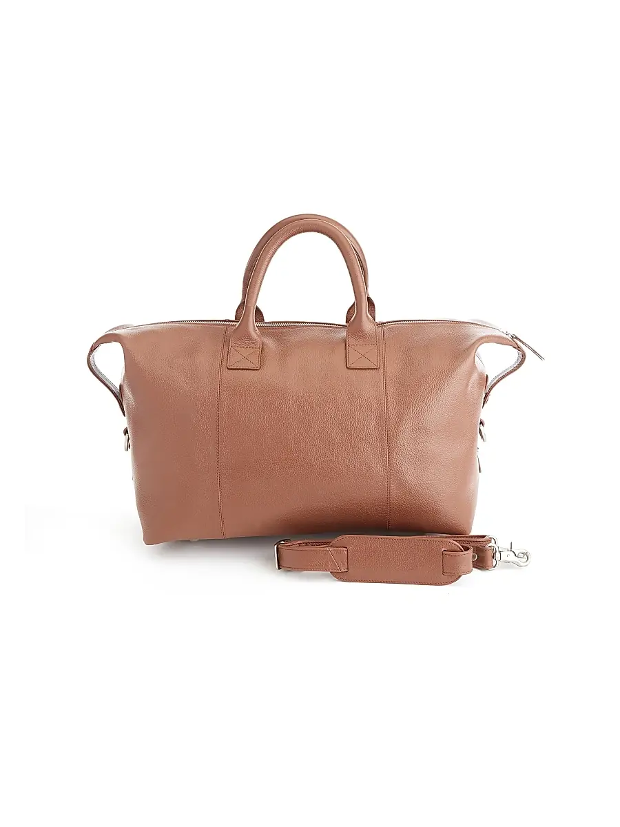 Royce New York Small Pebble Grain Duffel Bag | Thumbnail 4 Royce New York Small Pebble Grain Duffel Bag | Thumbnail 4