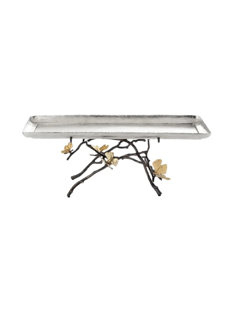 Michael Aram Butterfly Ginkgo Footed Centerpiece Tray