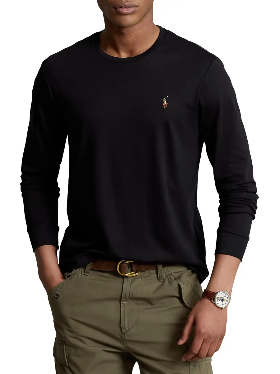 Polo Ralph Lauren Men's Pima Cotton Long-Sleeve Shirt | Thumbnail 2 Polo Ralph Lauren Men's Pima Cotton Long-Sleeve Shirt | Thumbnail 2