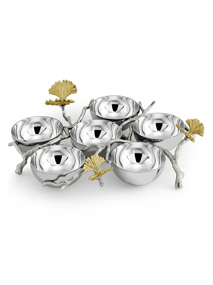 Michael Aram Butterfly Ginkgo Luxe Seder Plate | Image 1 Michael Aram Butterfly Ginkgo Luxe Seder Plate | Image 1