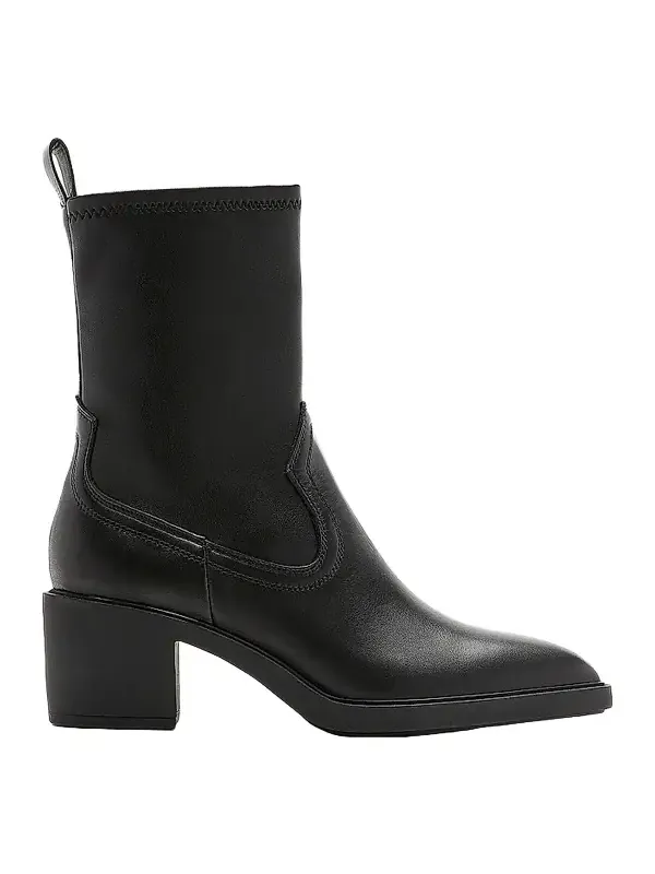 Women's Parks 63MM Leather Block Heel Boots