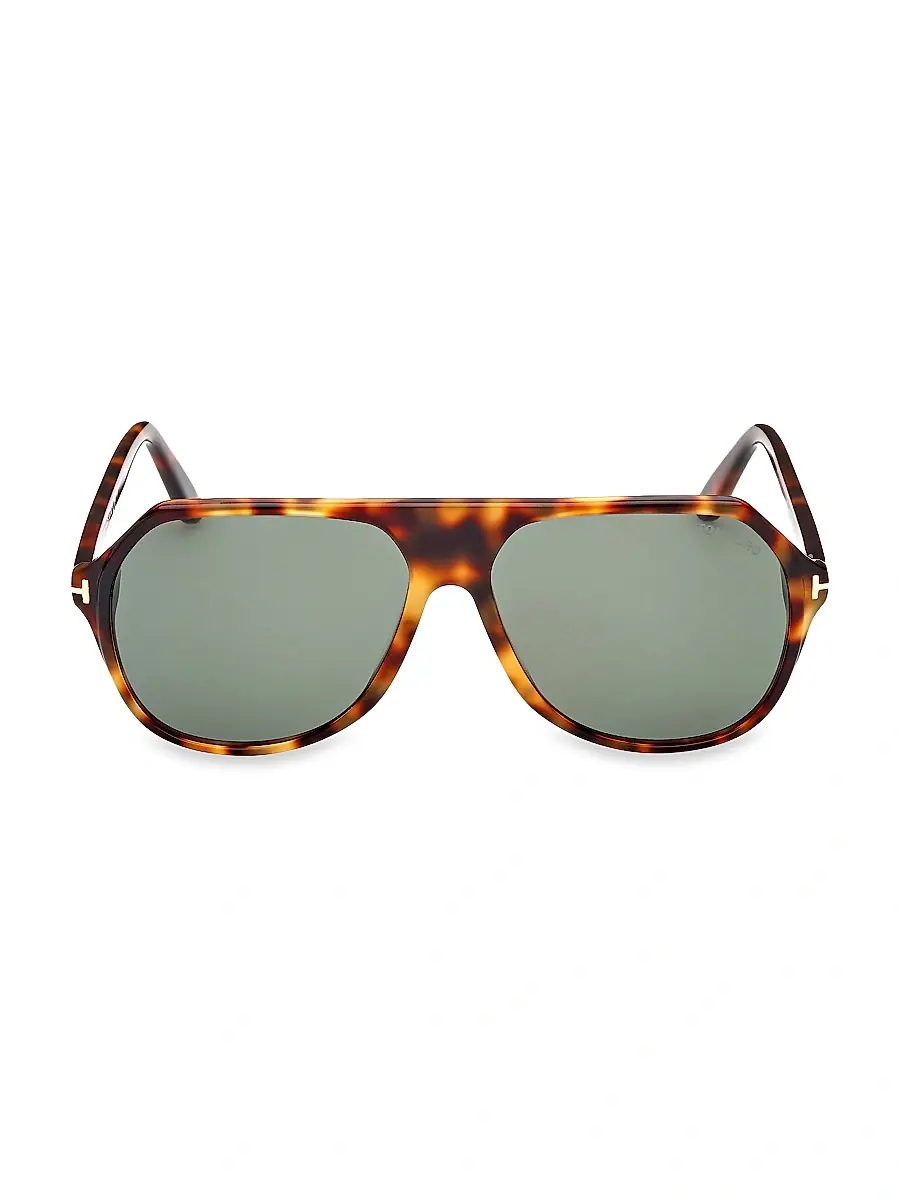 TOM FORD Men's Hayes 59MM Pilot Sunglasses - Black Brown | Thumbnail 2 TOM FORD Men's Hayes 59MM Pilot Sunglasses - Black Brown | Thumbnail 2