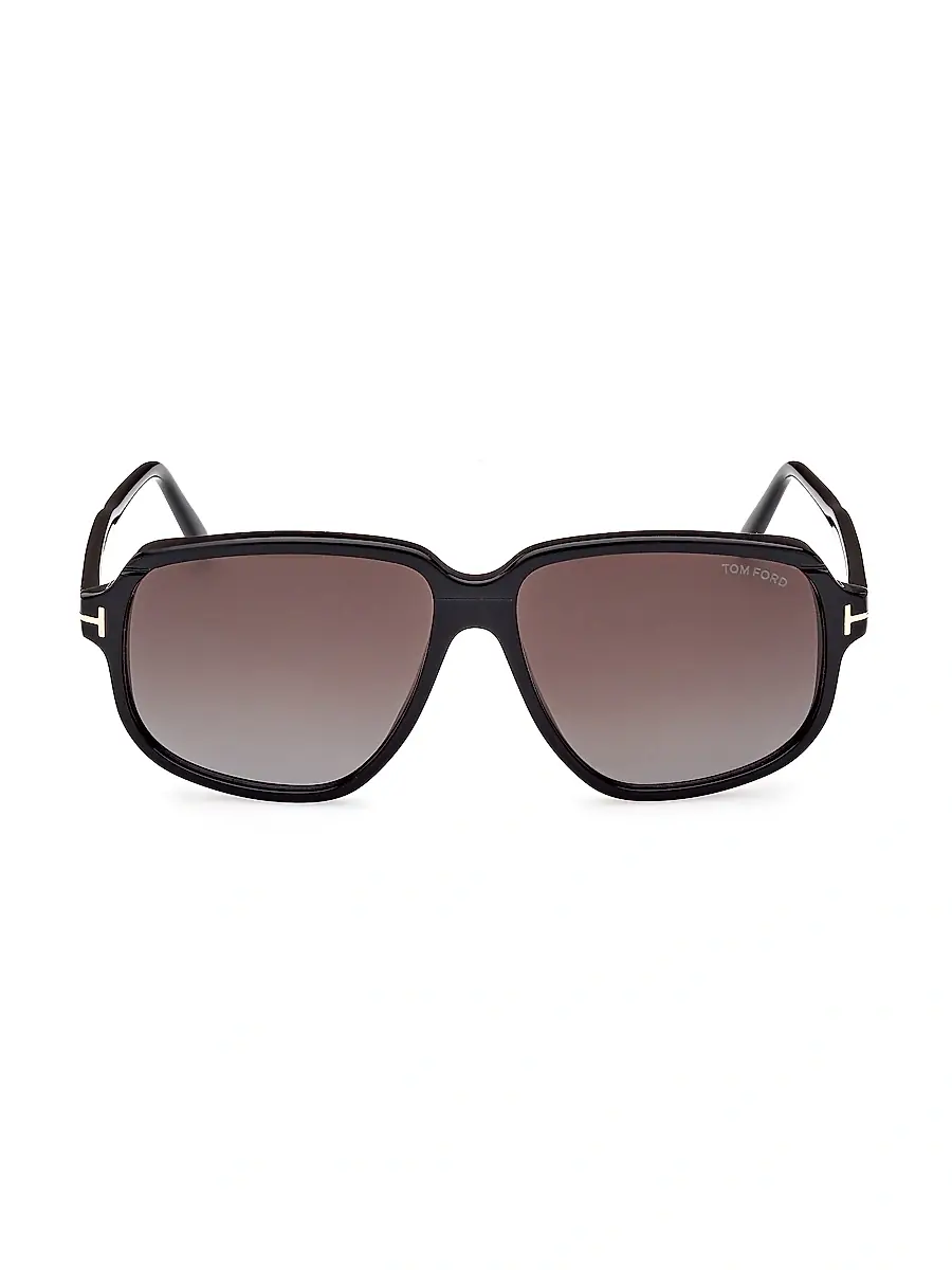 TOM FORD Men's Anton 59MM Square Sunglasses - Black Brown | Thumbnail 2