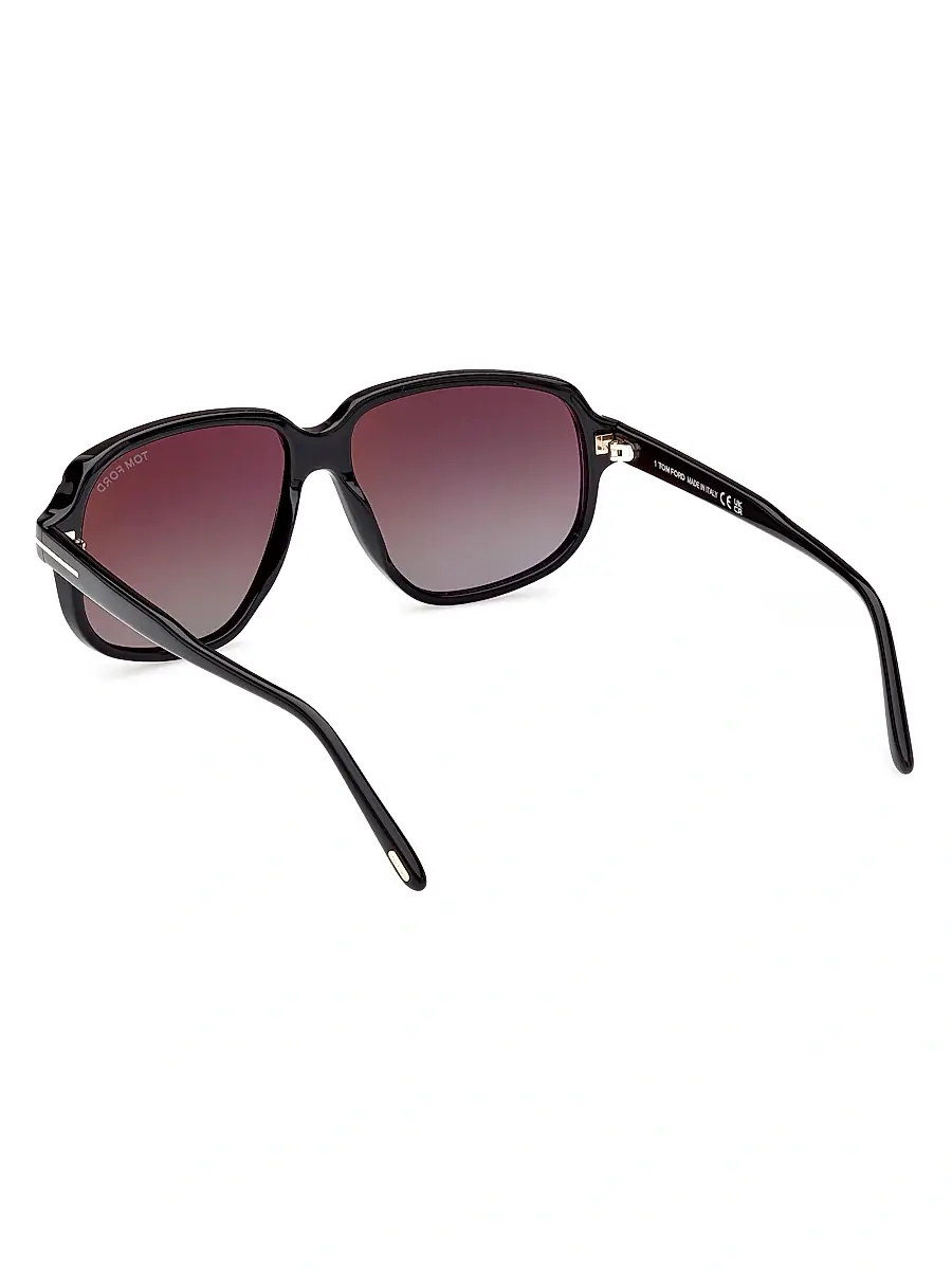 TOM FORD Men's Anton 59MM Square Sunglasses - Black Brown | Thumbnail 4