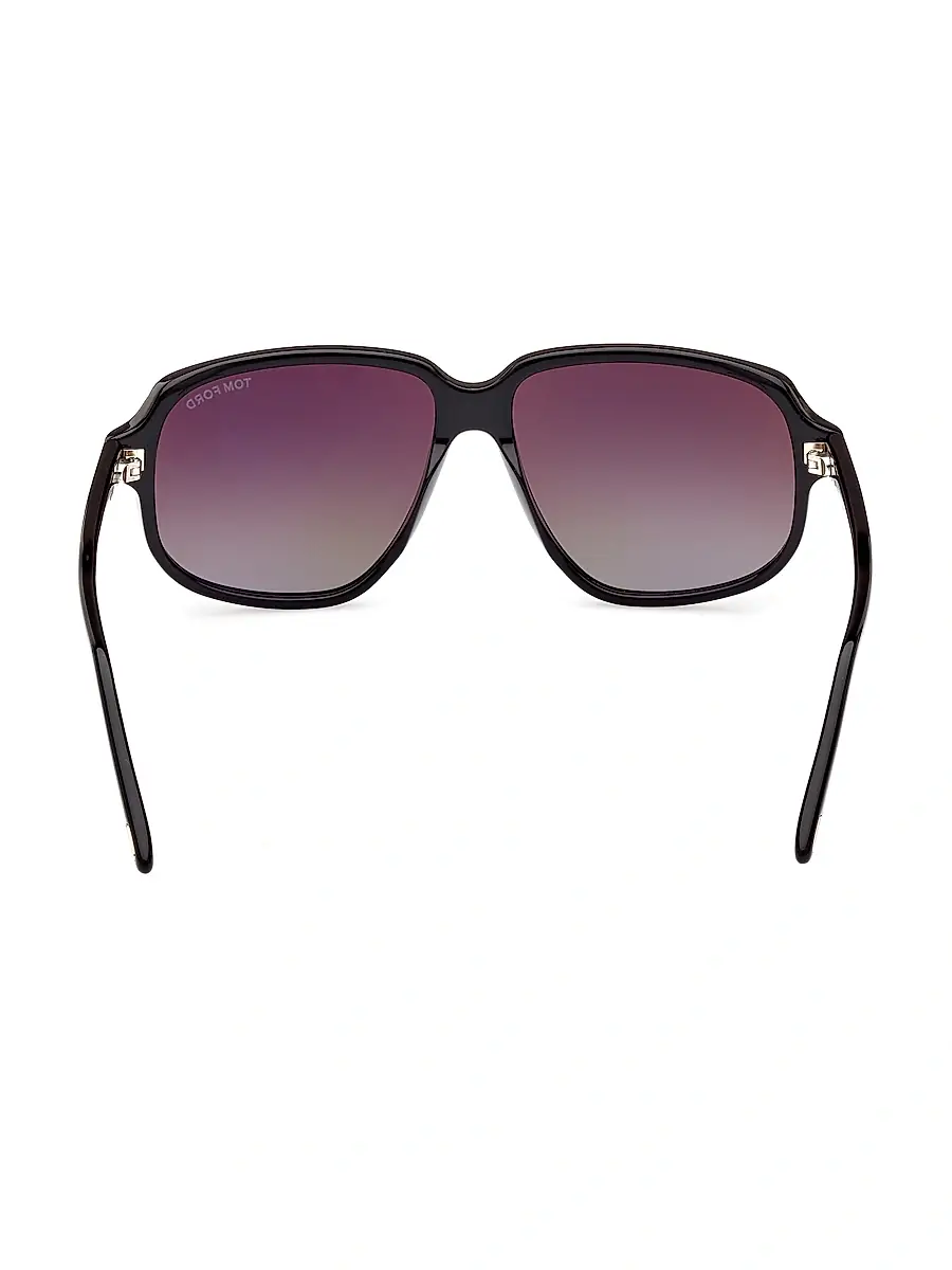 TOM FORD Men's Anton 59MM Square Sunglasses - Black Brown | Thumbnail 5