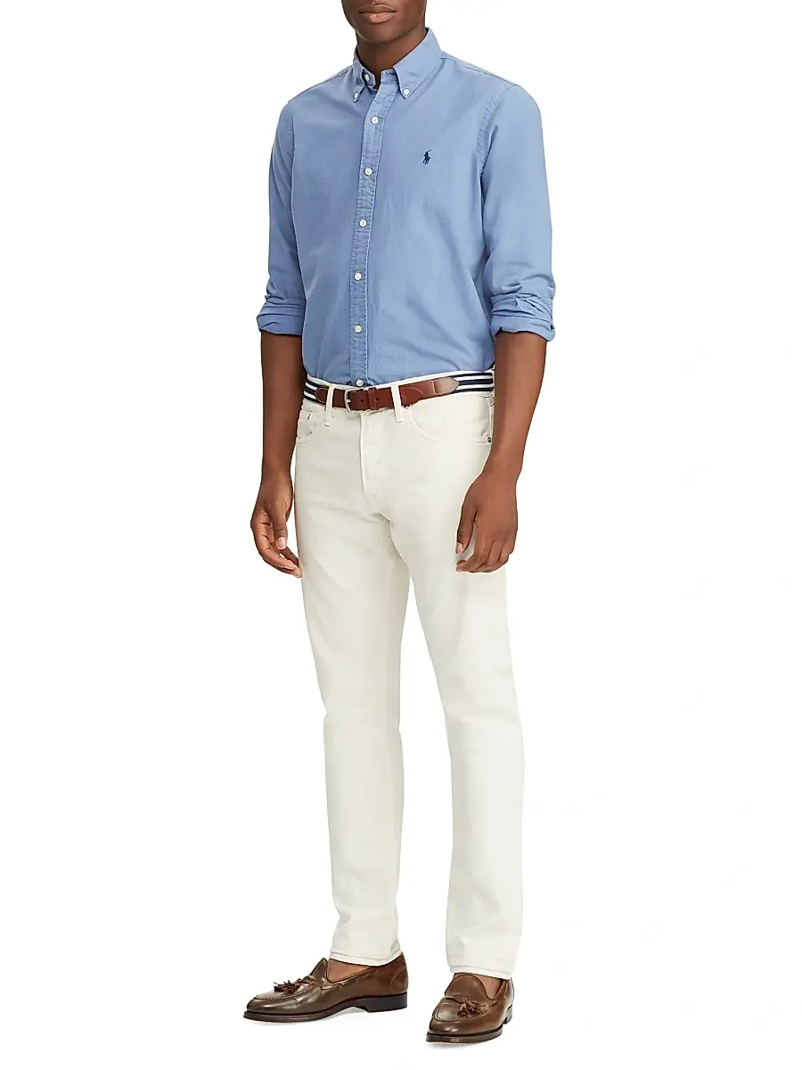 Polo Ralph Lauren Men's Garment-Dyed Classic-Fit Oxford Shirt | Thumbnail 2 Polo Ralph Lauren Men's Garment-Dyed Classic-Fit Oxford Shirt | Thumbnail 2