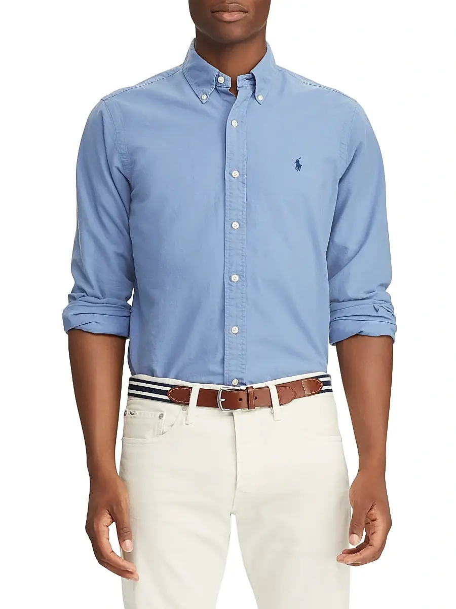 Polo Ralph Lauren Men's Garment-Dyed Classic-Fit Oxford Shirt | Thumbnail 3 Polo Ralph Lauren Men's Garment-Dyed Classic-Fit Oxford Shirt | Thumbnail 3