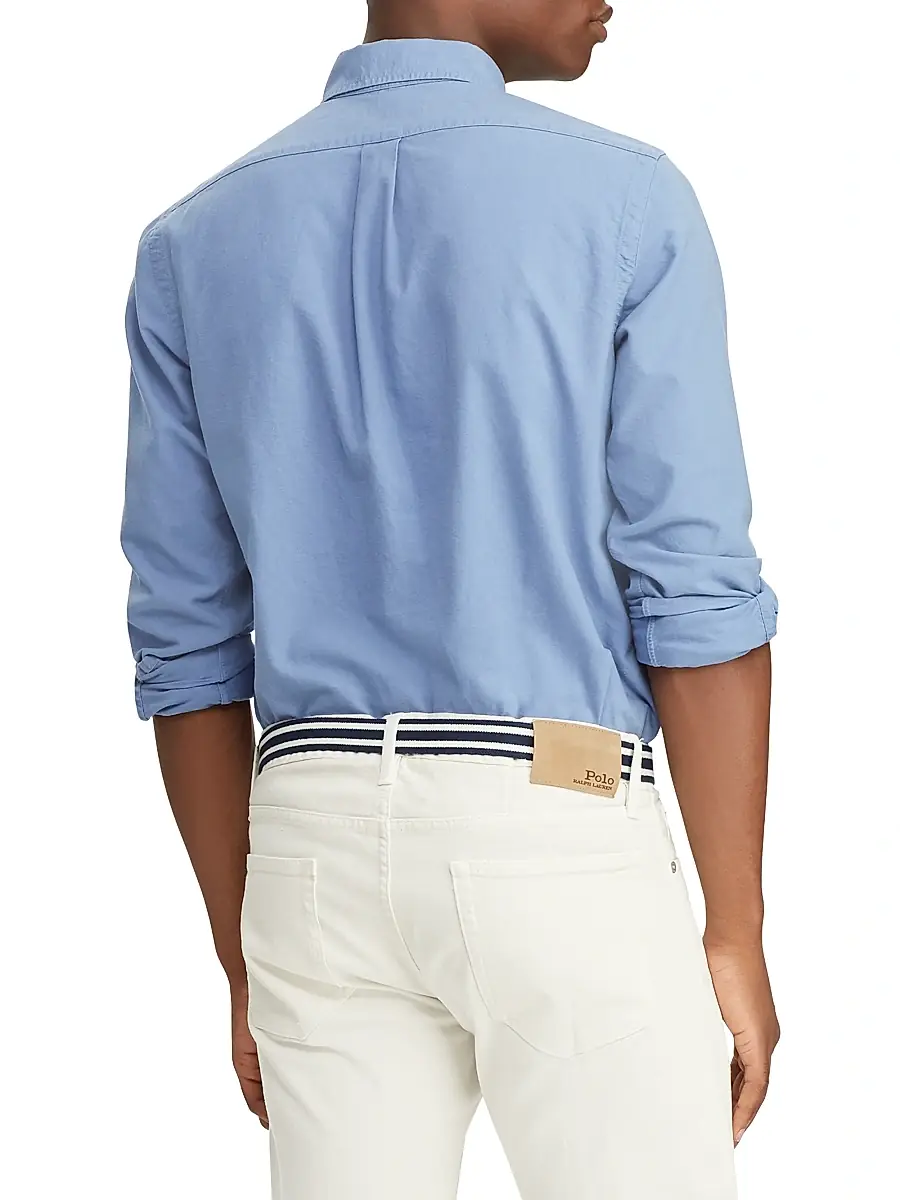 Polo Ralph Lauren Men's Garment-Dyed Classic-Fit Oxford Shirt | Thumbnail 4 Polo Ralph Lauren Men's Garment-Dyed Classic-Fit Oxford Shirt | Thumbnail 4