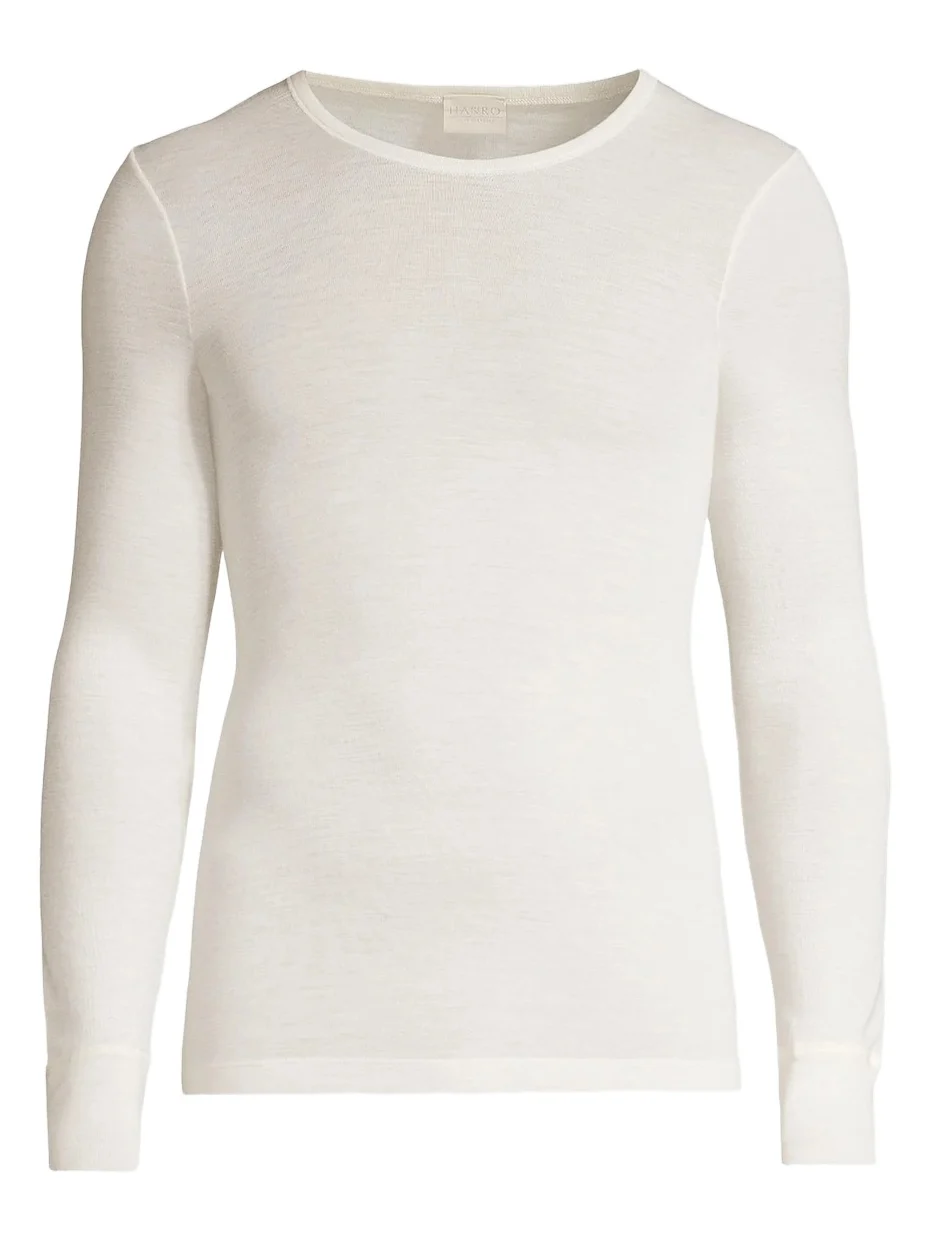 Men's Woolen Silk Long Sleeve Crewneck Tee