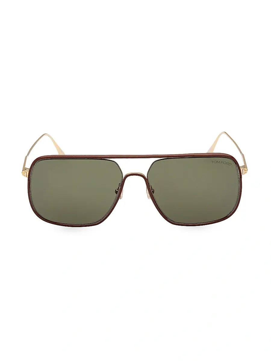 Tom Ford Men's 59MM Pilot Metal Sunglasses | Thumbnail 2