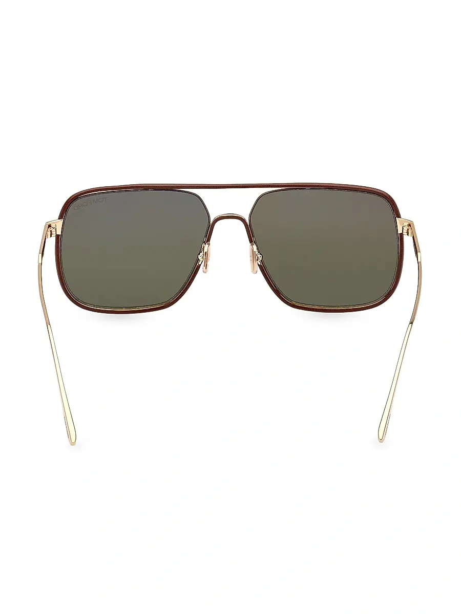 Tom Ford Men's 59MM Pilot Metal Sunglasses | Thumbnail 5