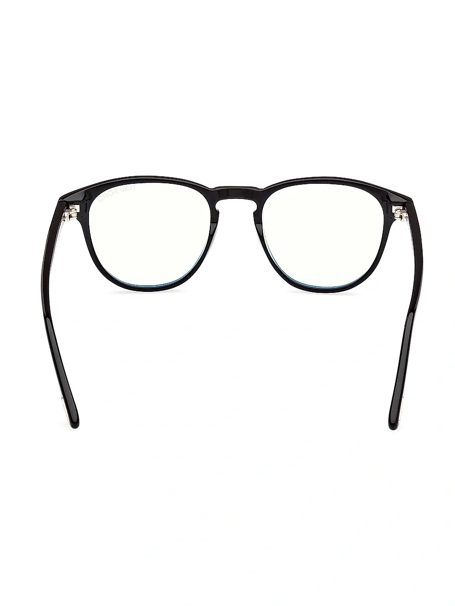 TOM FORD Men's 48MM Square Blue Block Glasses - Shiny Black Blue | Thumbnail 5 TOM FORD Men's 48MM Square Blue Block Glasses - Shiny Black Blue | Thumbnail 5