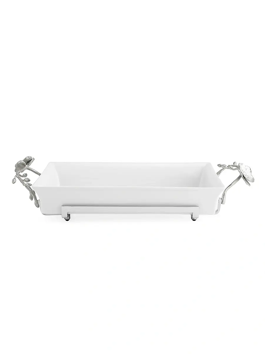 Michael Aram White Orchid 3-Quart Casserole Dish | Thumbnail 2 Michael Aram White Orchid 3-Quart Casserole Dish | Thumbnail 2