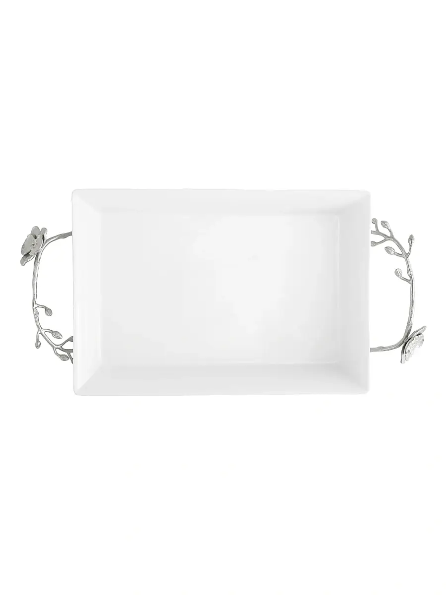 Michael Aram White Orchid 3-Quart Casserole Dish | Thumbnail 4 Michael Aram White Orchid 3-Quart Casserole Dish | Thumbnail 4