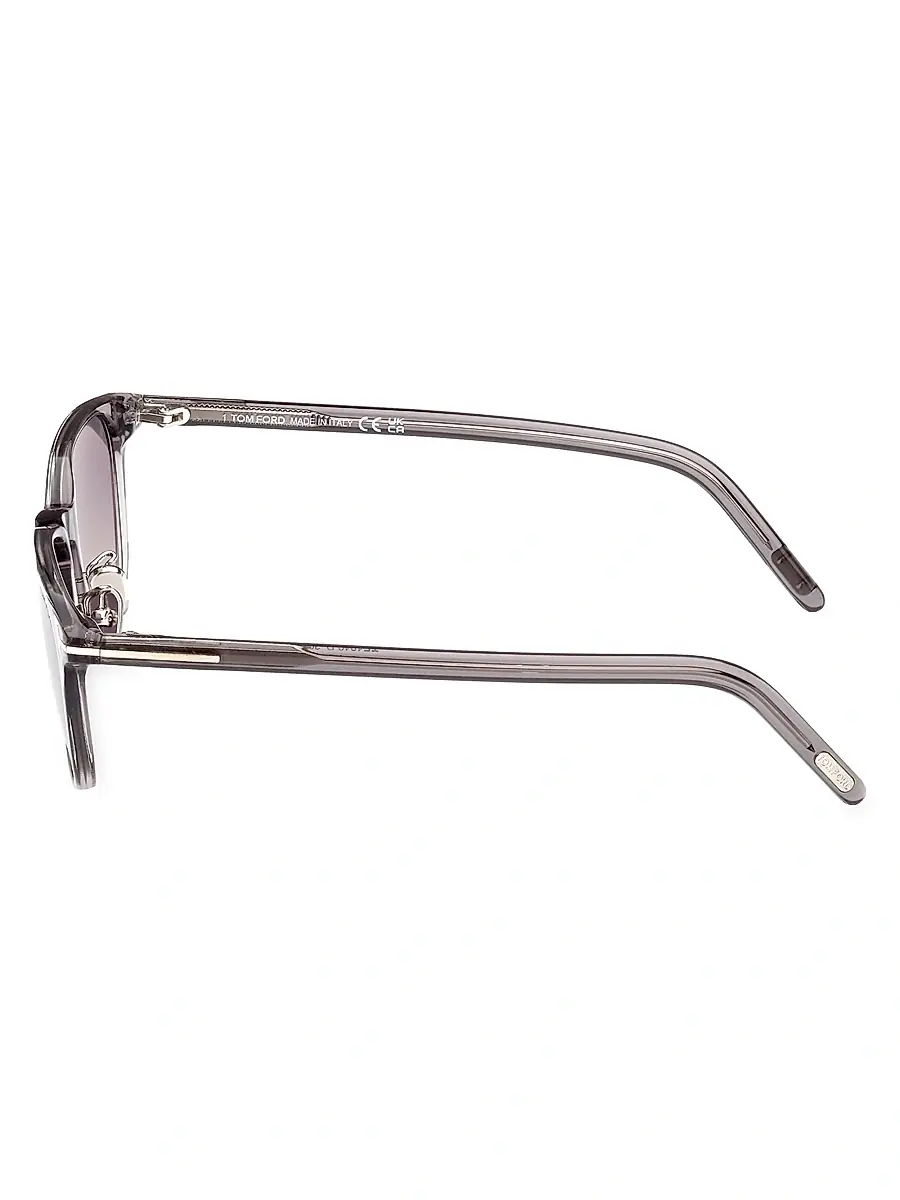 TOM FORD Men's 52MM Acetate Square Sunglasses - Grey | Thumbnail 4 TOM FORD Men's 52MM Acetate Square Sunglasses - Grey | Thumbnail 4