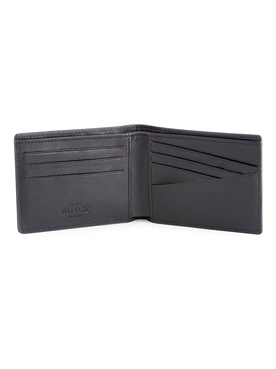 Royce New York Men's RFID-Blocking Slim Bi-Fold Leather Wallet | Thumbnail 2 Royce New York Men's RFID-Blocking Slim Bi-Fold Leather Wallet | Thumbnail 2