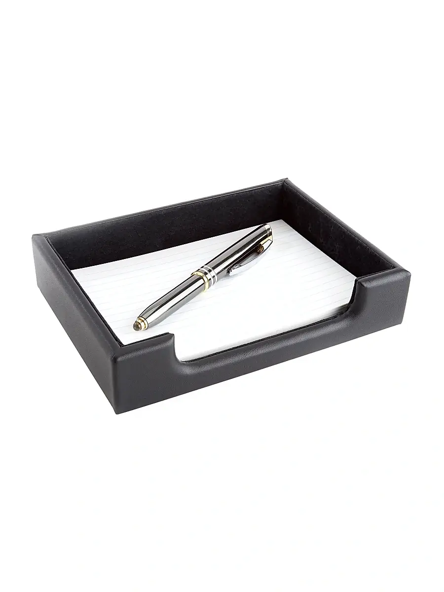 Royce New York Leather Desk Note Tray Organizer | Thumbnail 2 Royce New York Leather Desk Note Tray Organizer | Thumbnail 2