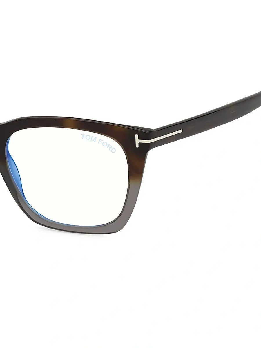 TOM FORD Men's 50MM Blue Filter Optical Glasses - Shiny Blue | Thumbnail 5 TOM FORD Men's 50MM Blue Filter Optical Glasses - Shiny Blue | Thumbnail 5