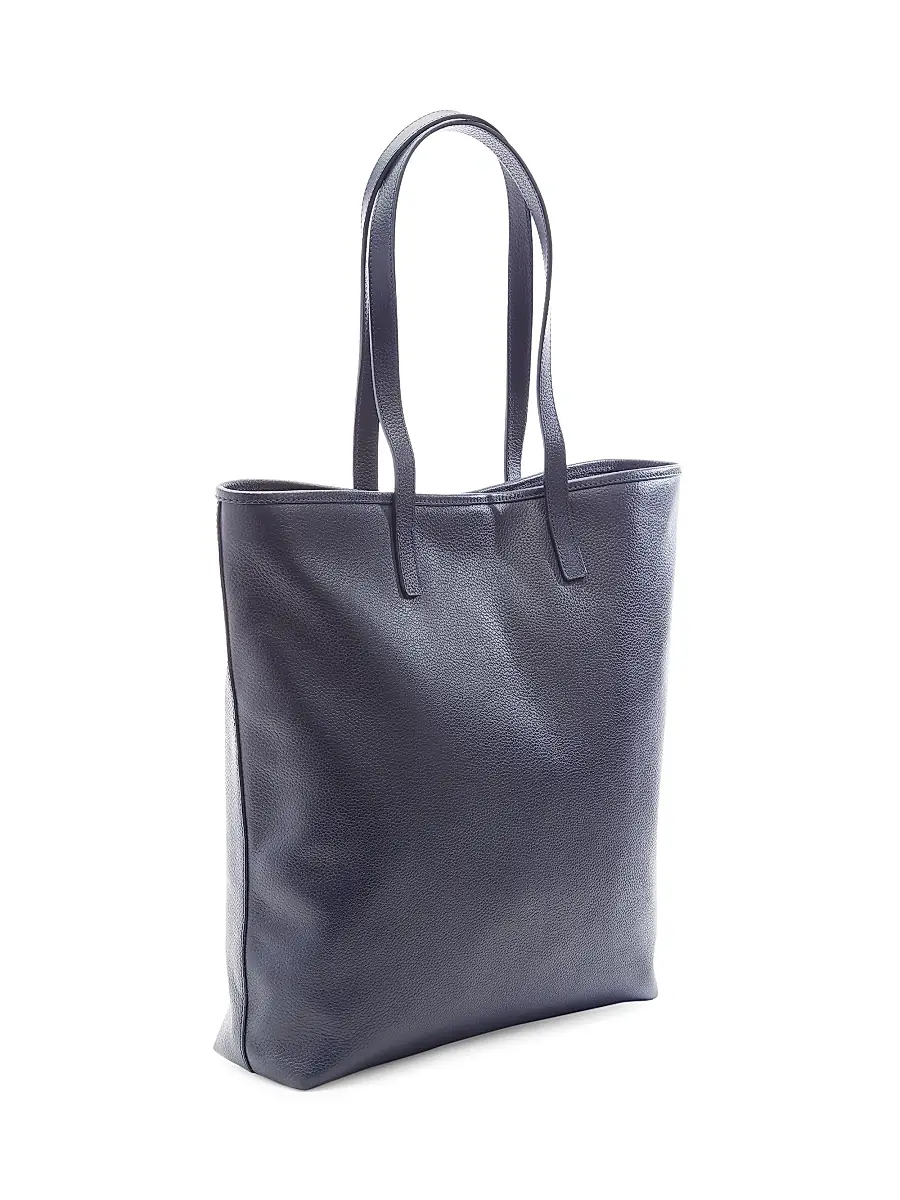 Royce New York Women's Pebble Grain Tall Tote Bag | Thumbnail 2 Royce New York Women's Pebble Grain Tall Tote Bag | Thumbnail 2