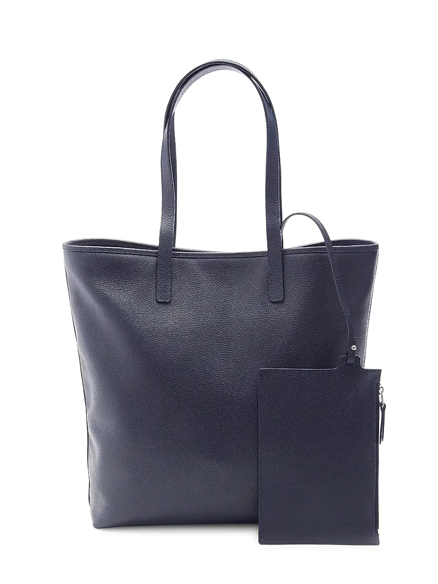 Royce New York Women's Pebble Grain Tall Tote Bag | Thumbnail 4 Royce New York Women's Pebble Grain Tall Tote Bag | Thumbnail 4