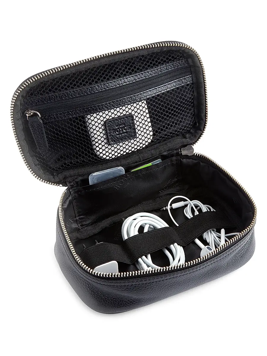 Royce New York Women's Zippered Travel Tech Organizer Case | Thumbnail 2 Royce New York Women's Zippered Travel Tech Organizer Case | Thumbnail 2