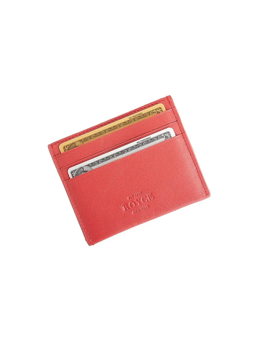 Royce New York Unisex RFID-Blocking Leather Cardholder | Thumbnail 2