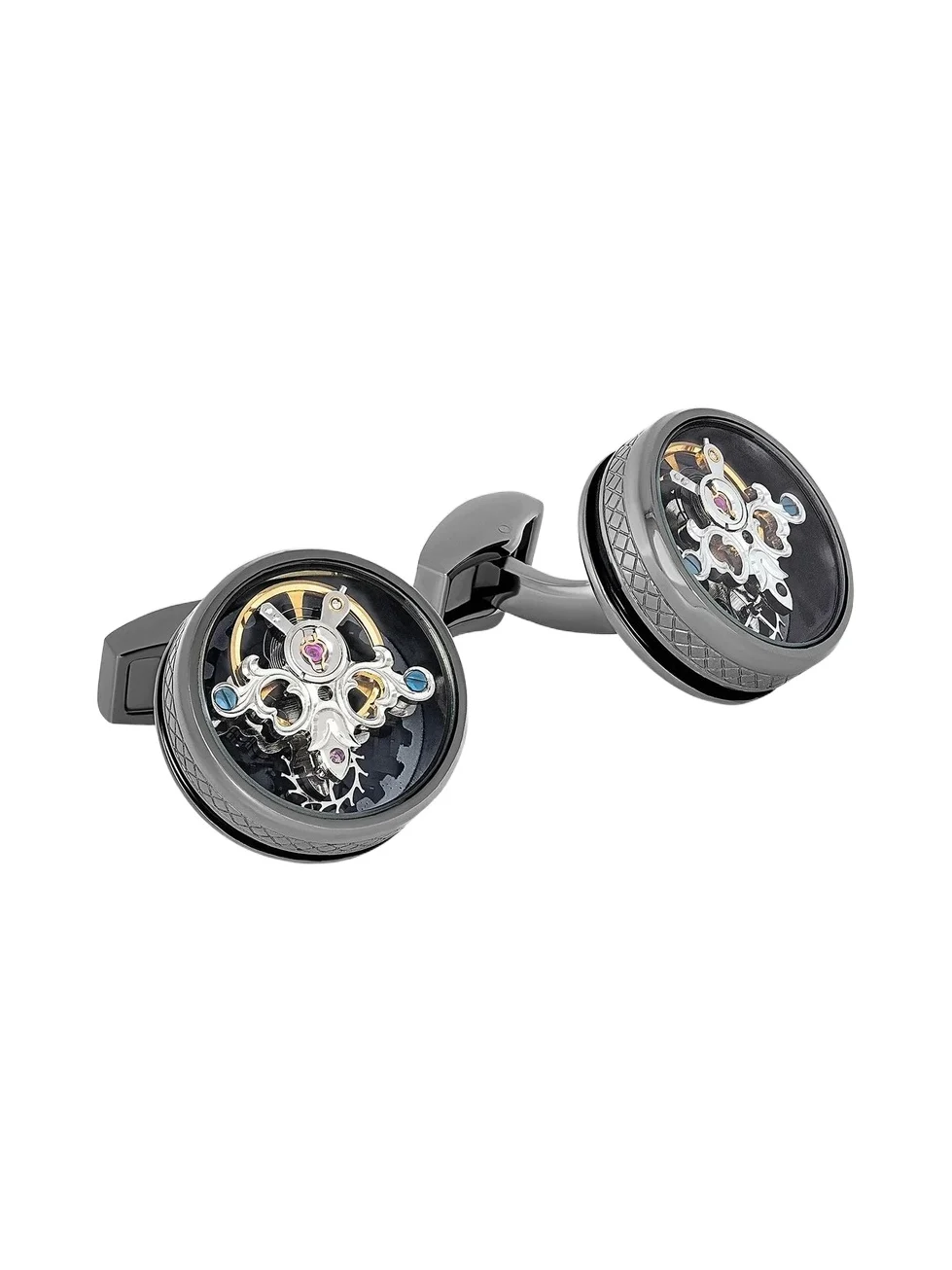 Men's Round Tourbillon Cufflinks Men's Round Tourbillon Cufflinks