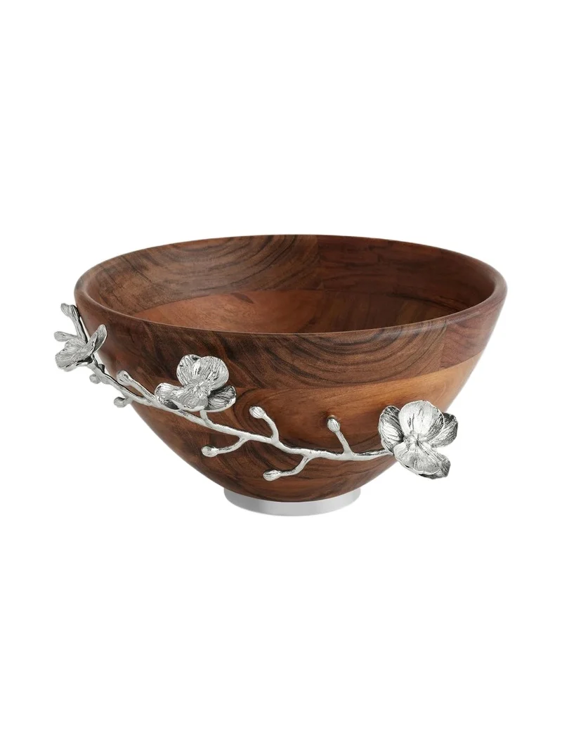 Michael Aram White Orchid Wood Salad Bowl