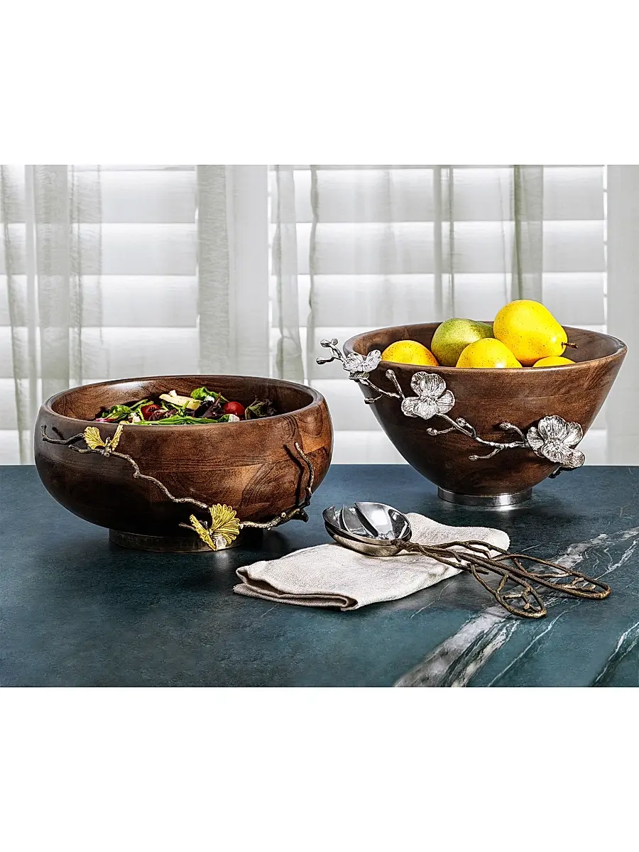 Michael Aram Butterfly Ginkgo Wood Salad Bowl | Thumbnail 9 Michael Aram Butterfly Ginkgo Wood Salad Bowl | Thumbnail 9