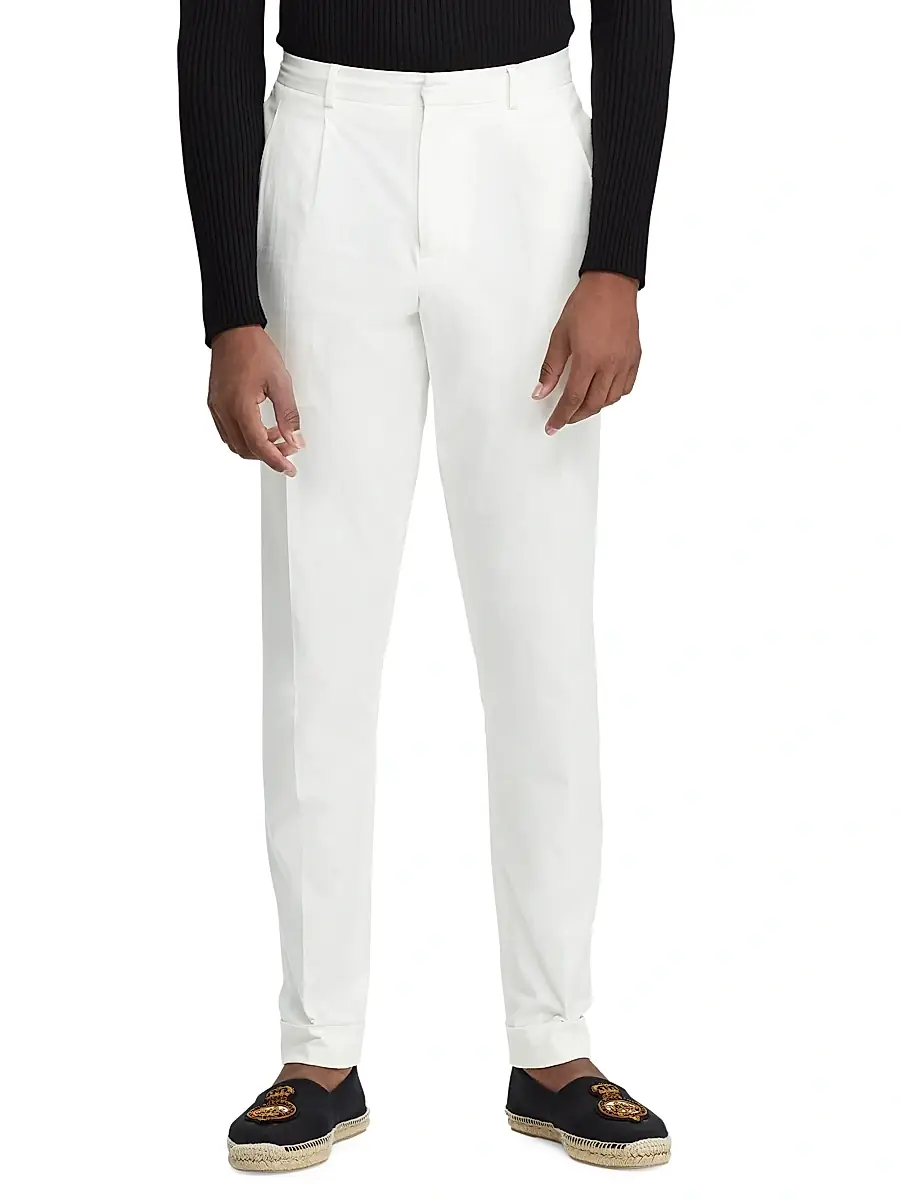 Ralph Lauren Purple Label Men's Gregory Wool Trousers | Thumbnail 3