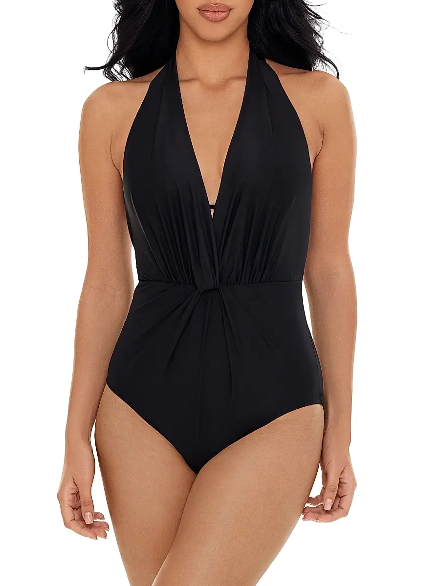 Magicsuit Women's Chromatique Joelle Gathered One-Piece Swimsuit - Black | Image 1 Magicsuit Women's Chromatique Joelle Gathered One-Piece Swimsuit - Black | Image 1