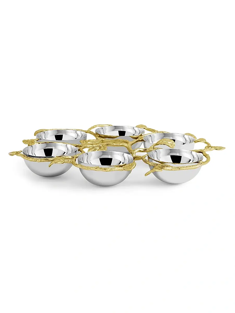 Michael Aram Botanical Leaf Gold Seder Plate | Thumbnail 2 Michael Aram Botanical Leaf Gold Seder Plate | Thumbnail 2